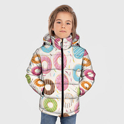 Куртка зимняя для мальчика Пончики Donuts, цвет: 3D-светло-серый — фото 2