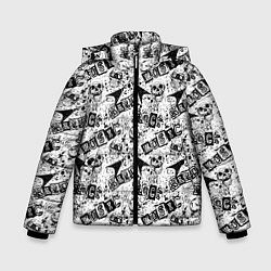 Куртка зимняя для мальчика Rock music, цвет: 3D-черный