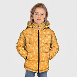 Куртка зимняя для мальчика Оранжевая еда, цвет: 3D-красный — фото 2