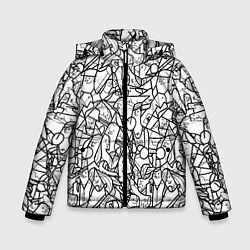 Куртка зимняя для мальчика Масса людей, цвет: 3D-черный