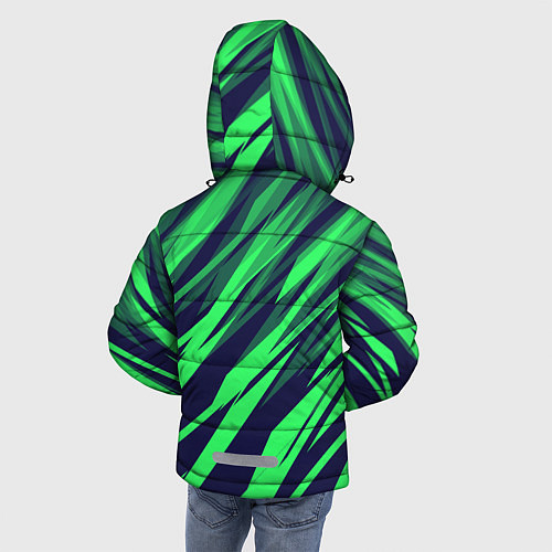 Зимняя куртка для мальчика Абстрактный дизайн ,,Зелень / 3D-Черный – фото 4