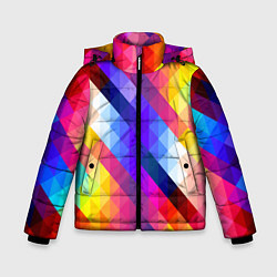 Зимняя куртка для мальчика Пиксельная радуга