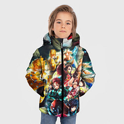 Куртка зимняя для мальчика КЛИНОК РАССЕКАЮЩИЙ ДЕМОНОВ ПЕРСОНАЖИ, цвет: 3D-красный — фото 2
