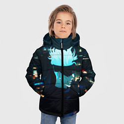 Куртка зимняя для мальчика Магическая битва, цвет: 3D-черный — фото 2
