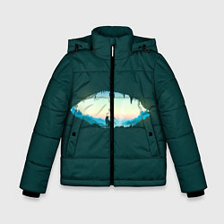 Куртка зимняя для мальчика Глаз природы, цвет: 3D-черный