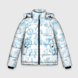 Зимняя куртка для мальчика Морская тема