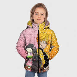Куртка зимняя для мальчика ЗЕНИЦУ И НЕЗУКА КЛИНОК, цвет: 3D-красный — фото 2