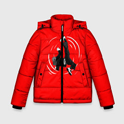 Куртка зимняя для мальчика Магическая битва Jujutsu kai, цвет: 3D-черный