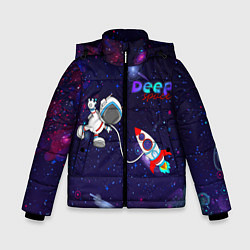 Куртка зимняя для мальчика Deep Space Cartoon, цвет: 3D-черный