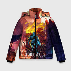 Куртка зимняя для мальчика DARKSOULS RPG, цвет: 3D-черный