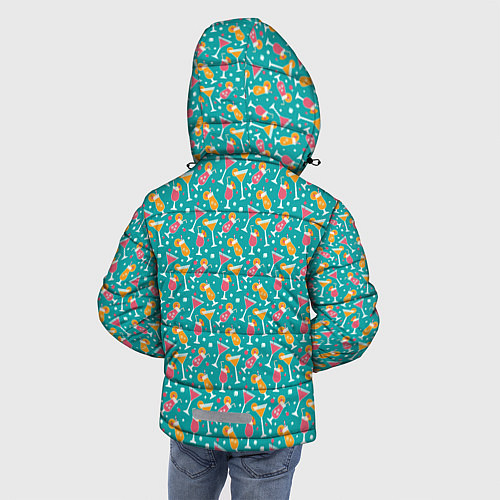 Зимняя куртка для мальчика Летняя текстура / 3D-Черный – фото 4