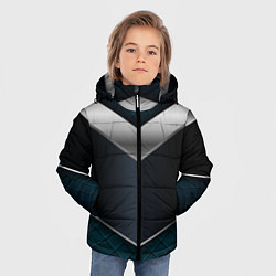 Куртка зимняя для мальчика 3D dark metal, цвет: 3D-светло-серый — фото 2