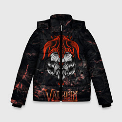 Куртка зимняя для мальчика Valheim лицо викинга, цвет: 3D-черный