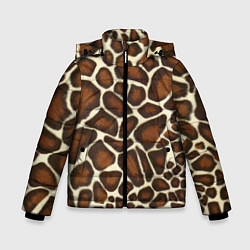 Куртка зимняя для мальчика Жираф, цвет: 3D-черный