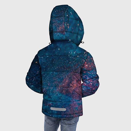 Зимняя куртка для мальчика Космос, баран и цветы / 3D-Черный – фото 4