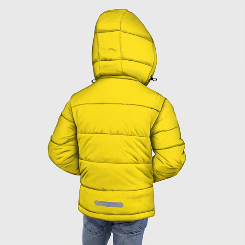 Зимняя куртка для мальчика Geometry Dash Smile / 3D-Черный – фото 4