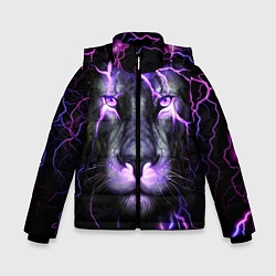 Куртка зимняя для мальчика НЕОНОВЫЙ ЛЕВ NEON LION, цвет: 3D-черный