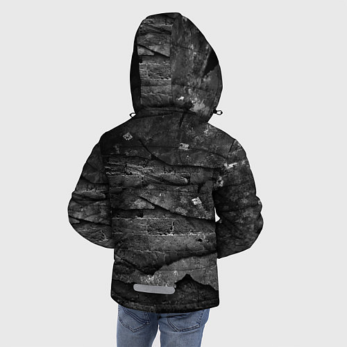 Зимняя куртка для мальчика Череп барана в цветах / 3D-Черный – фото 4