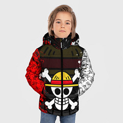 Куртка зимняя для мальчика ONE PIECE ВАН ПИС ЧЕРЕП, цвет: 3D-черный — фото 2