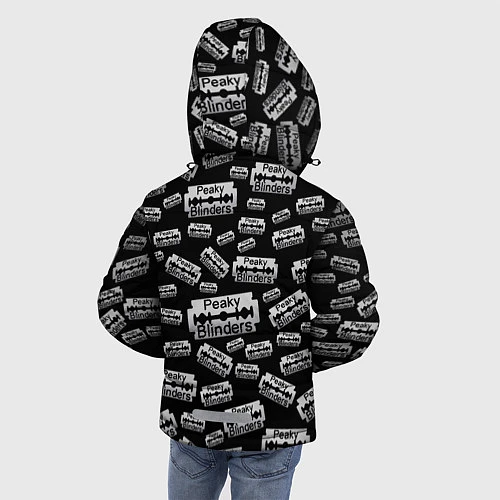 Зимняя куртка для мальчика Peaky Blinders Лезвие Паттерн / 3D-Черный – фото 4