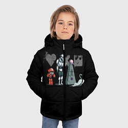 Куртка зимняя для мальчика Любовь, Смерть & Роботы, цвет: 3D-светло-серый — фото 2