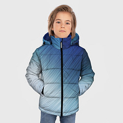 Куртка зимняя для мальчика Текстура Оттенки льда, цвет: 3D-черный — фото 2