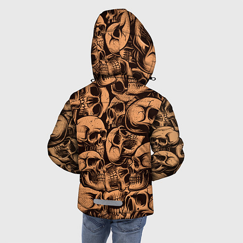 Зимняя куртка для мальчика Черепа / 3D-Черный – фото 4
