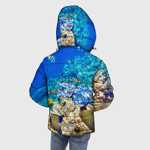 Зимняя куртка для мальчика Морской мир / 3D-Черный – фото 4
