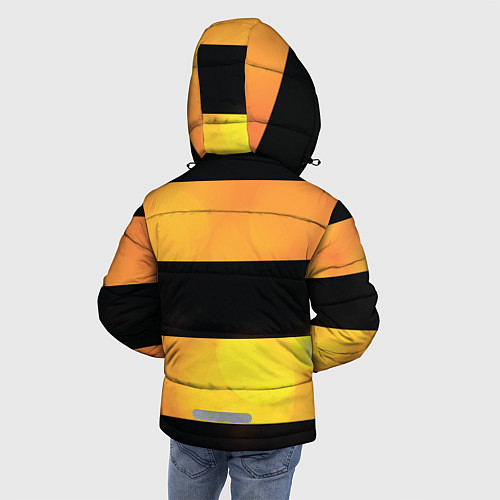Зимняя куртка для мальчика Георгиевская лента / 3D-Черный – фото 4