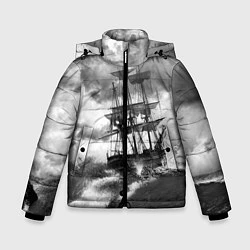 Куртка зимняя для мальчика Парусник, цвет: 3D-черный
