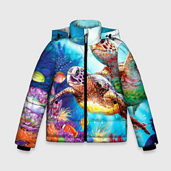 Зимняя куртка для мальчика Морские черепахи