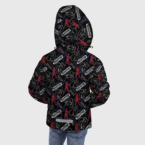 Зимняя куртка для мальчика Бокс / 3D-Черный – фото 4