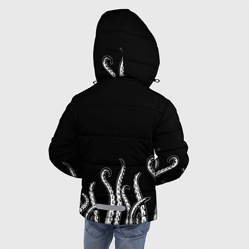 Зимняя куртка для мальчика Octopus Щупальца / 3D-Черный – фото 4