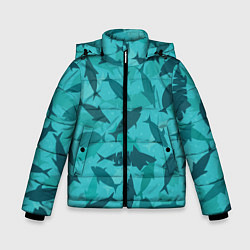 Куртка зимняя для мальчика Морские жители, цвет: 3D-черный