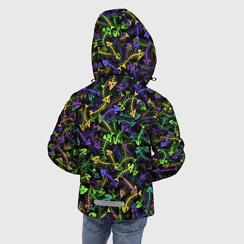 Зимняя куртка для мальчика Neon Fish Bone / 3D-Черный – фото 4