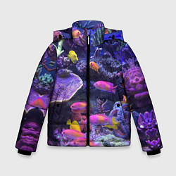 Зимняя куртка для мальчика Коралловые рыбки