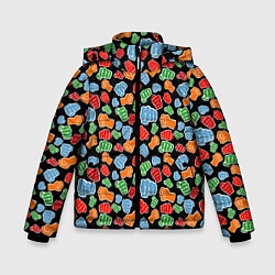 Куртка зимняя для мальчика Бойцовский Клуб, цвет: 3D-черный
