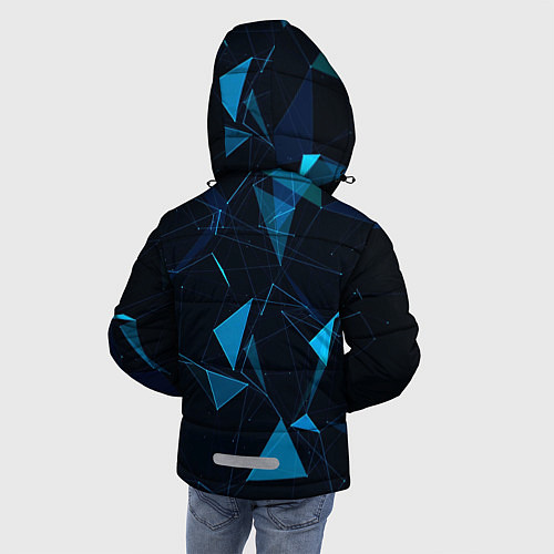 Зимняя куртка для мальчика Цифровой треугольник / 3D-Черный – фото 4
