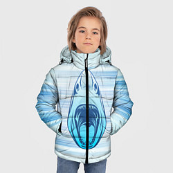 Куртка зимняя для мальчика Акула, цвет: 3D-черный — фото 2