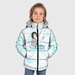 Куртка зимняя для мальчика Пингвин рыбачит, цвет: 3D-черный — фото 2
