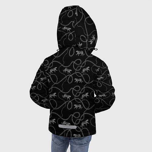 Зимняя куртка для мальчика Осьминог напал на водолаза / 3D-Черный – фото 4