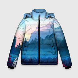 Куртка зимняя для мальчика Рассвет, цвет: 3D-красный
