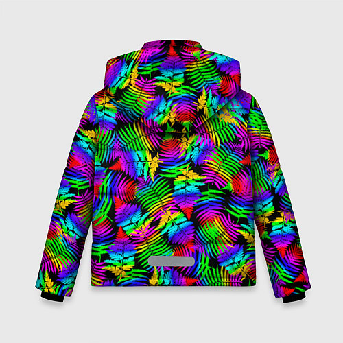 Зимняя куртка для мальчика Неоновый папоротник / 3D-Светло-серый – фото 2