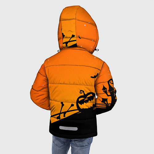 Зимняя куртка для мальчика Хэллоуин / 3D-Черный – фото 4