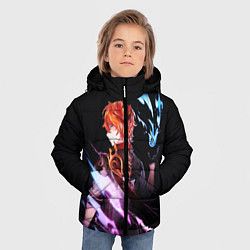 Куртка зимняя для мальчика ТАРТАЛЬЯ - GENSHIN IMPACT NEON, цвет: 3D-красный — фото 2
