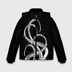Куртка зимняя для мальчика Octopus Black and White, цвет: 3D-черный