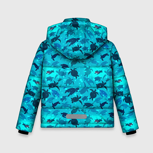 Зимняя куртка для мальчика Черепашки / 3D-Светло-серый – фото 2
