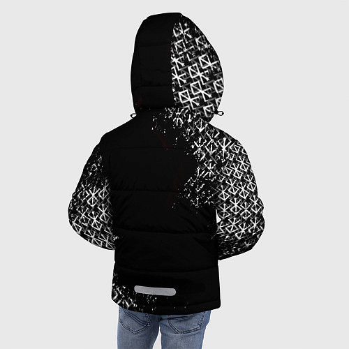 Зимняя куртка для мальчика БЕРСЕРК глаз / 3D-Черный – фото 4