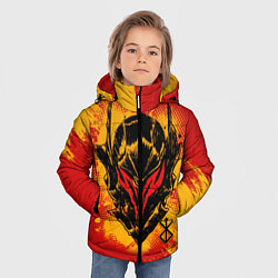 Куртка зимняя для мальчика БЕРСЕРК маска и лого, цвет: 3D-красный — фото 2