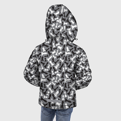 Зимняя куртка для мальчика Шахматист / 3D-Черный – фото 4